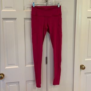 Victoria Sport Hot Pink Knockout Tights Small NWOT